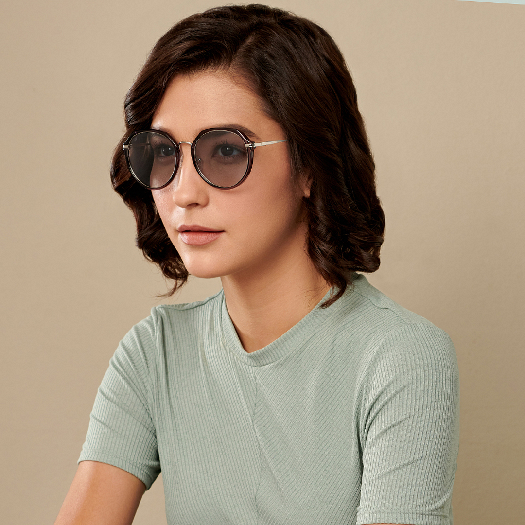 Vincent Chase Online Gunmetal Full Rim Geometric left side