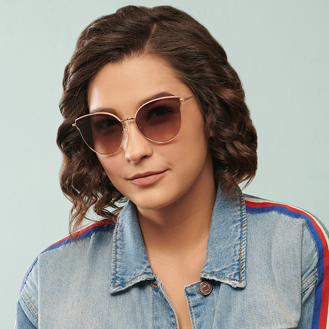 Vincent Chase Online Gold Full Rim Cat Eye right side