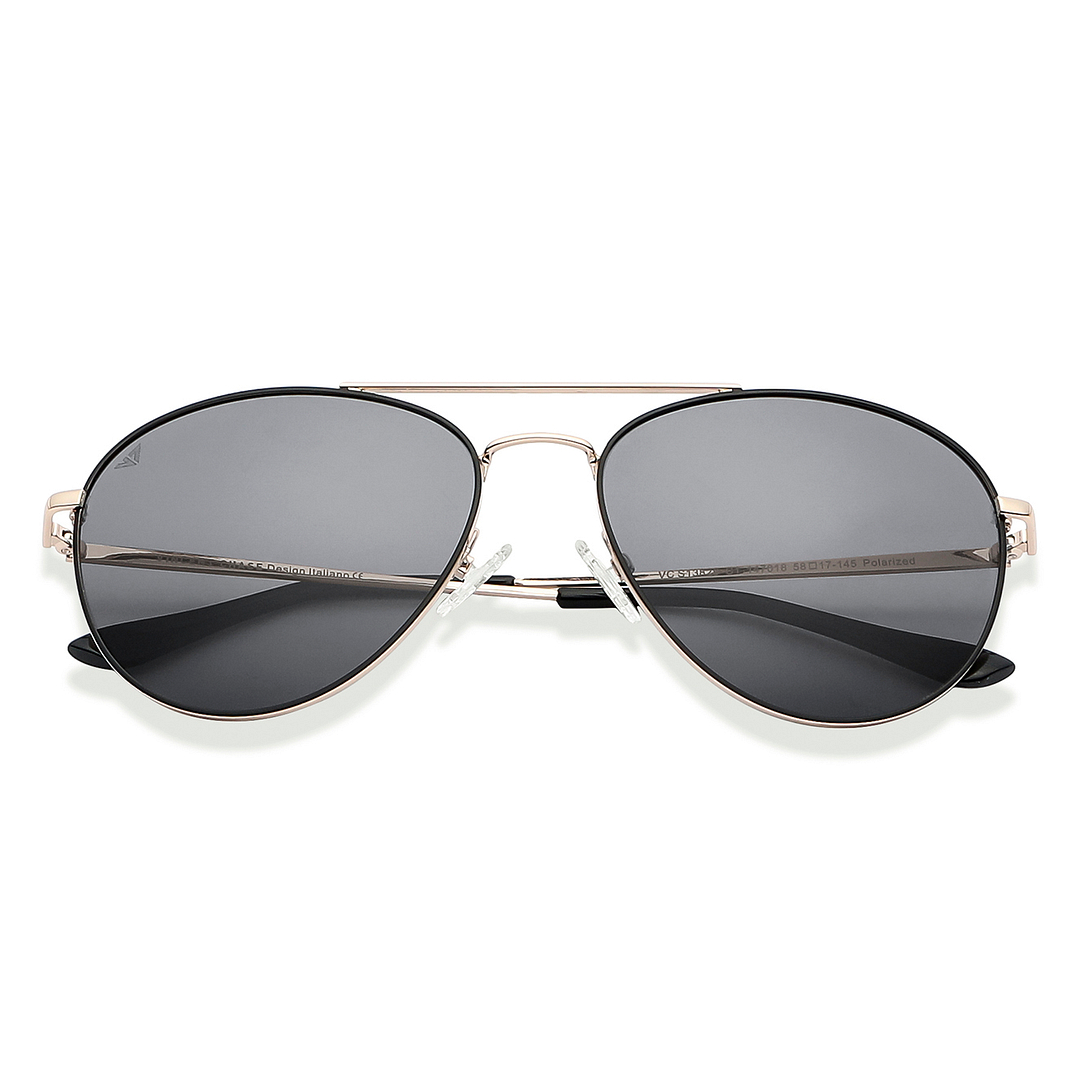 Vincent Chase Online Black Full Rim Aviator left side