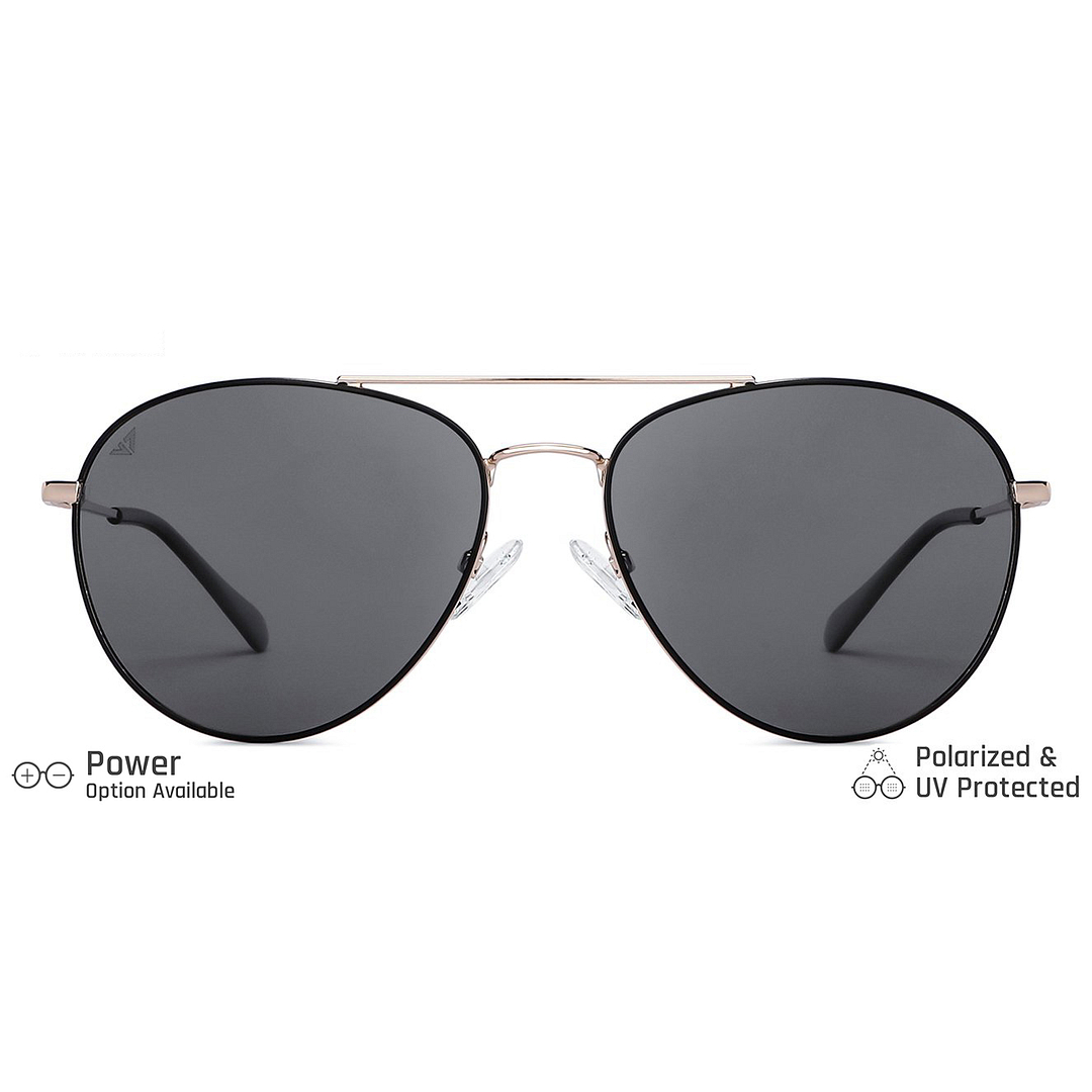 Vincent Chase Online Black Full Rim Aviator left side