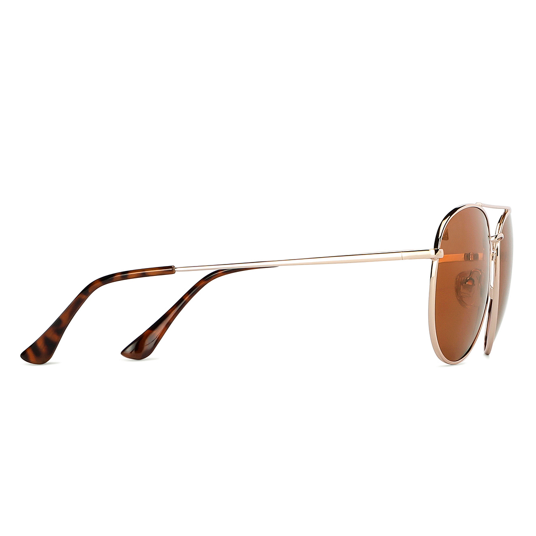 Vincent Chase Online Gold Full Rim Aviator left side