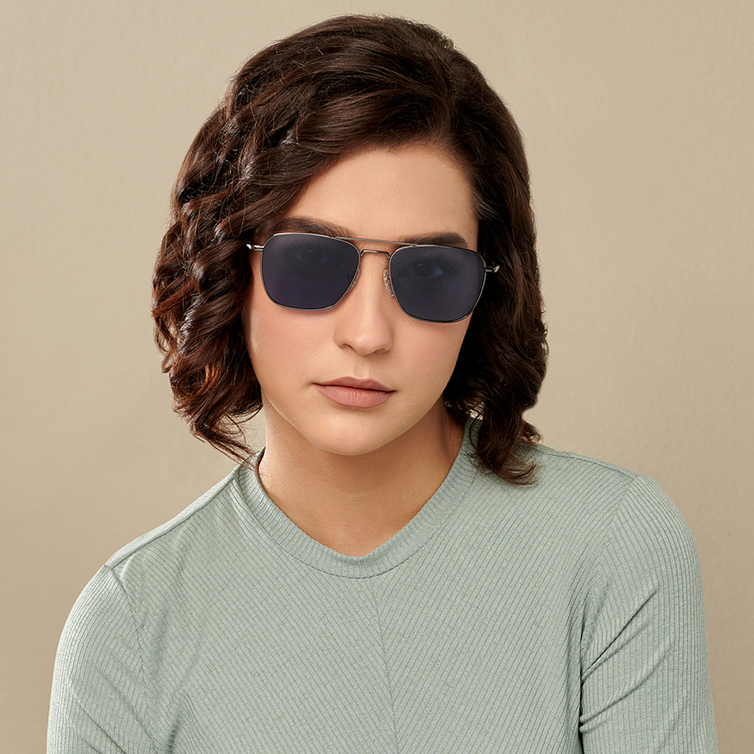 Vincent Chase Polarized Gunmetal Full Rim Rectangle left side