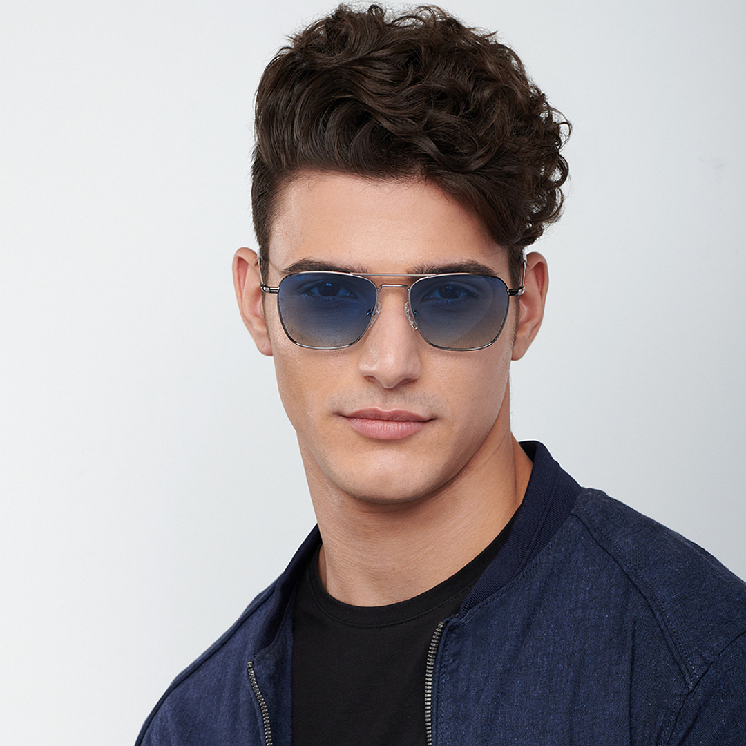 Vincent Chase Online Gunmetal Full Rim Rectangle left side