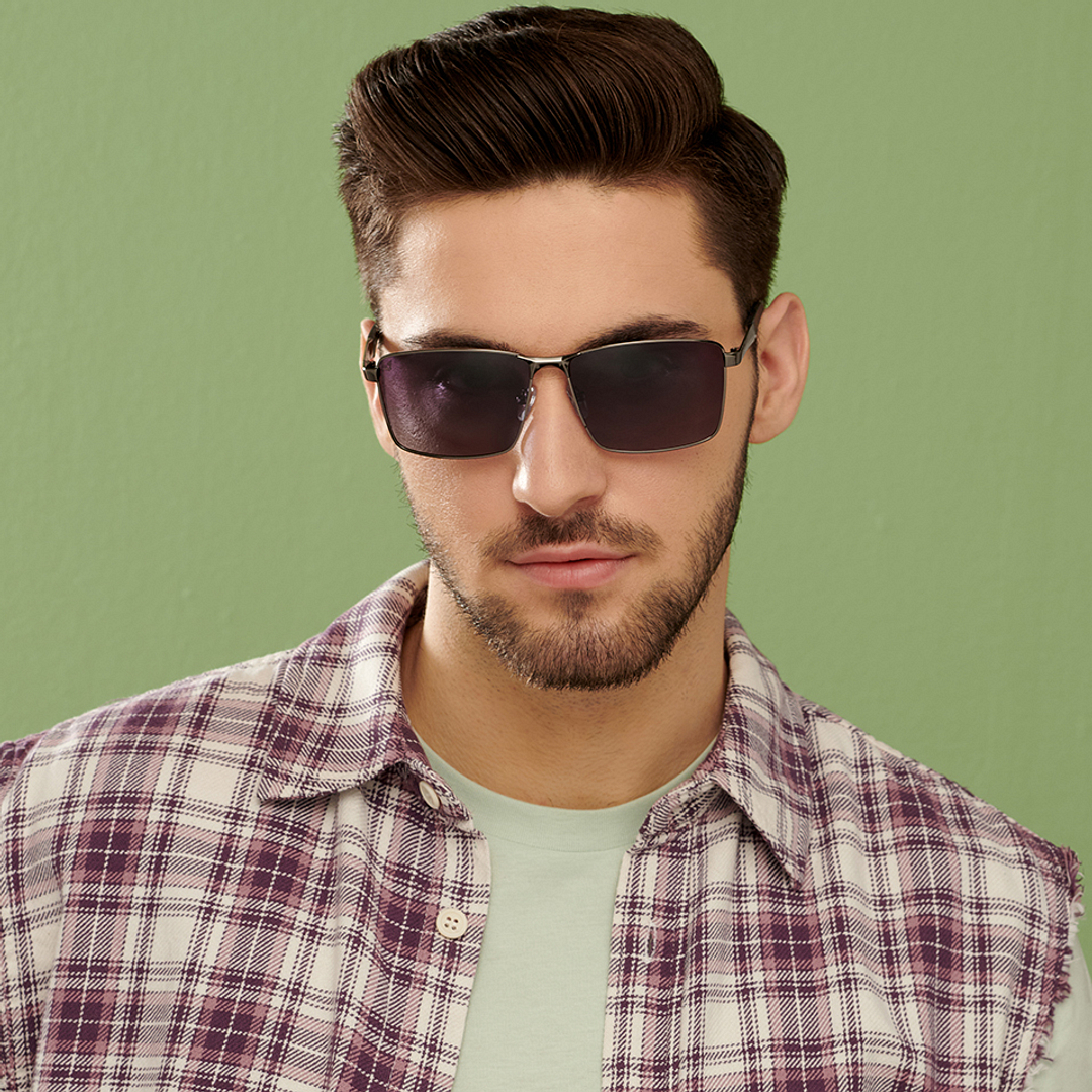 Vincent Chase Polarized Gunmetal Full Rim Rectangle right side