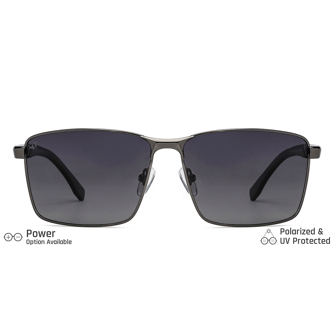 Vincent Chase Polarized Gunmetal Full Rim Rectangle left side