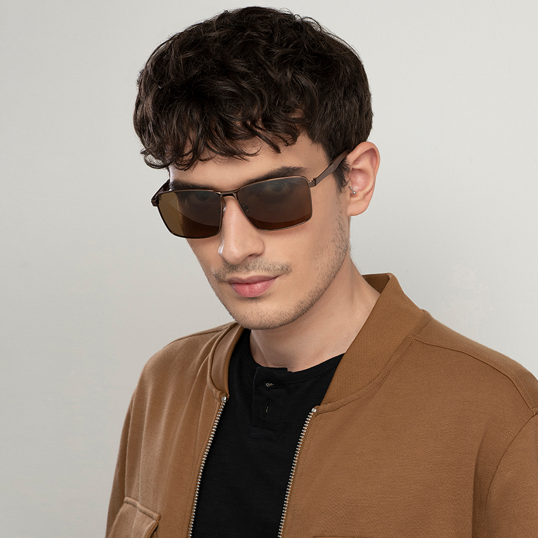 Vincent Chase Polarized Brown Full Rim Rectangle left side