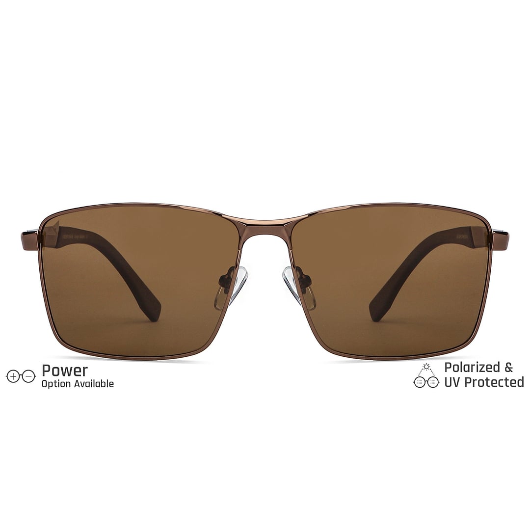Vincent Chase Polarized Brown Full Rim Rectangle left side