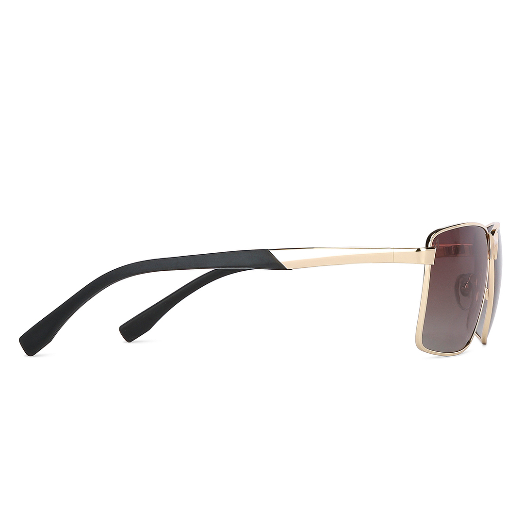 Vincent Chase Polarized Gold Full Rim Rectangle left side