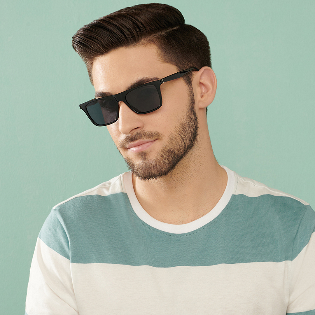 Vincent Chase Polarized Black Full Rim Square right side