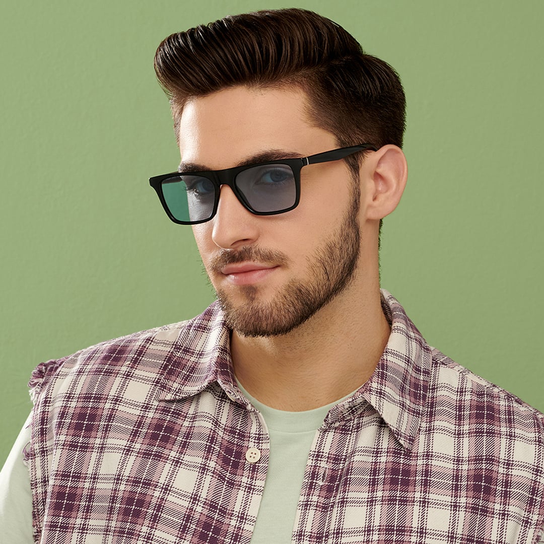 Vincent Chase Polarized Black Full Rim Square right side