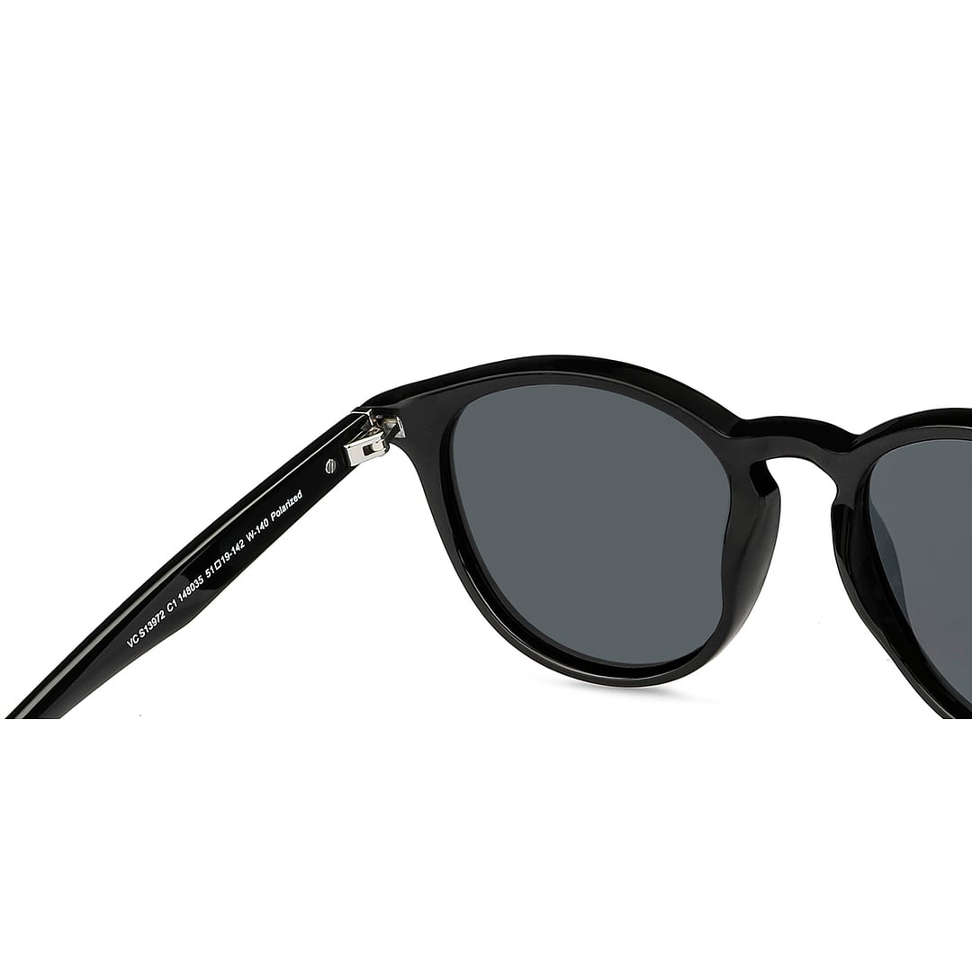Vincent Chase Polarized Black Full Rim Round right side