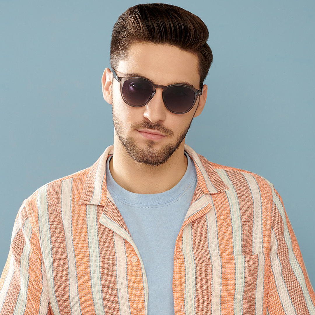 Vincent Chase Polarized Grey Full Rim Round right side