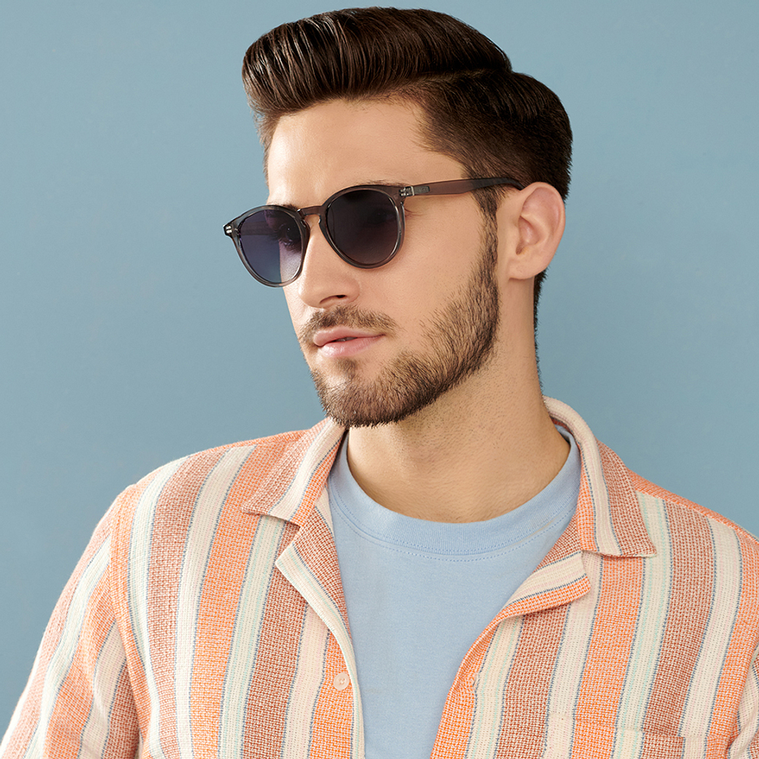 Vincent Chase Polarized Grey Full Rim Round left side