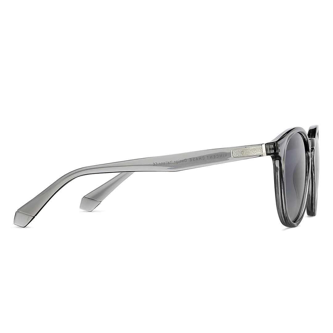 Vincent Chase Polarized Grey Full Rim Round left side