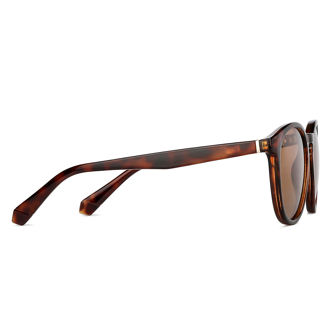 Vincent Chase Polarized Brown Full Rim Round left side