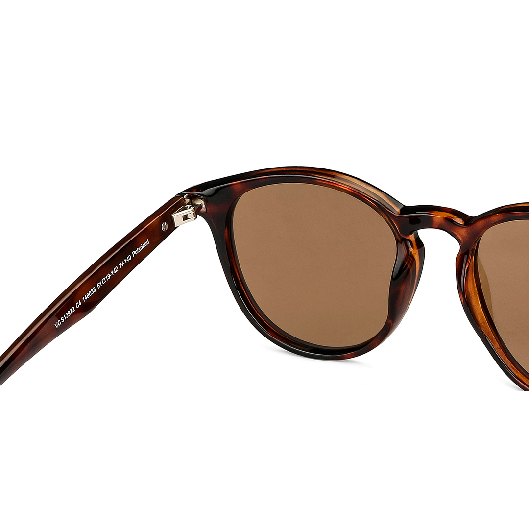 Vincent Chase Polarized Brown Full Rim Round right side