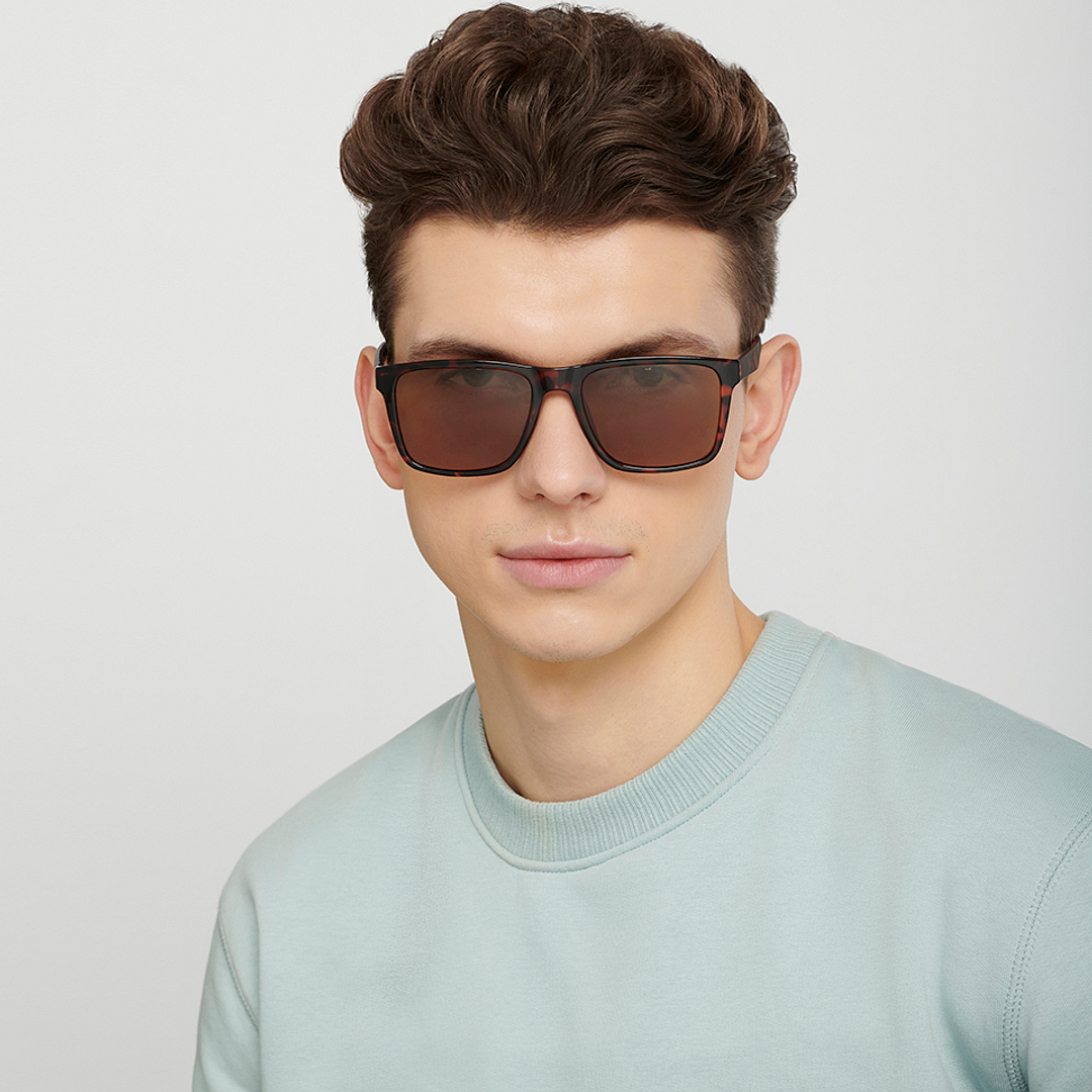 Vincent Chase Polarized Brown Full Rim Square left side