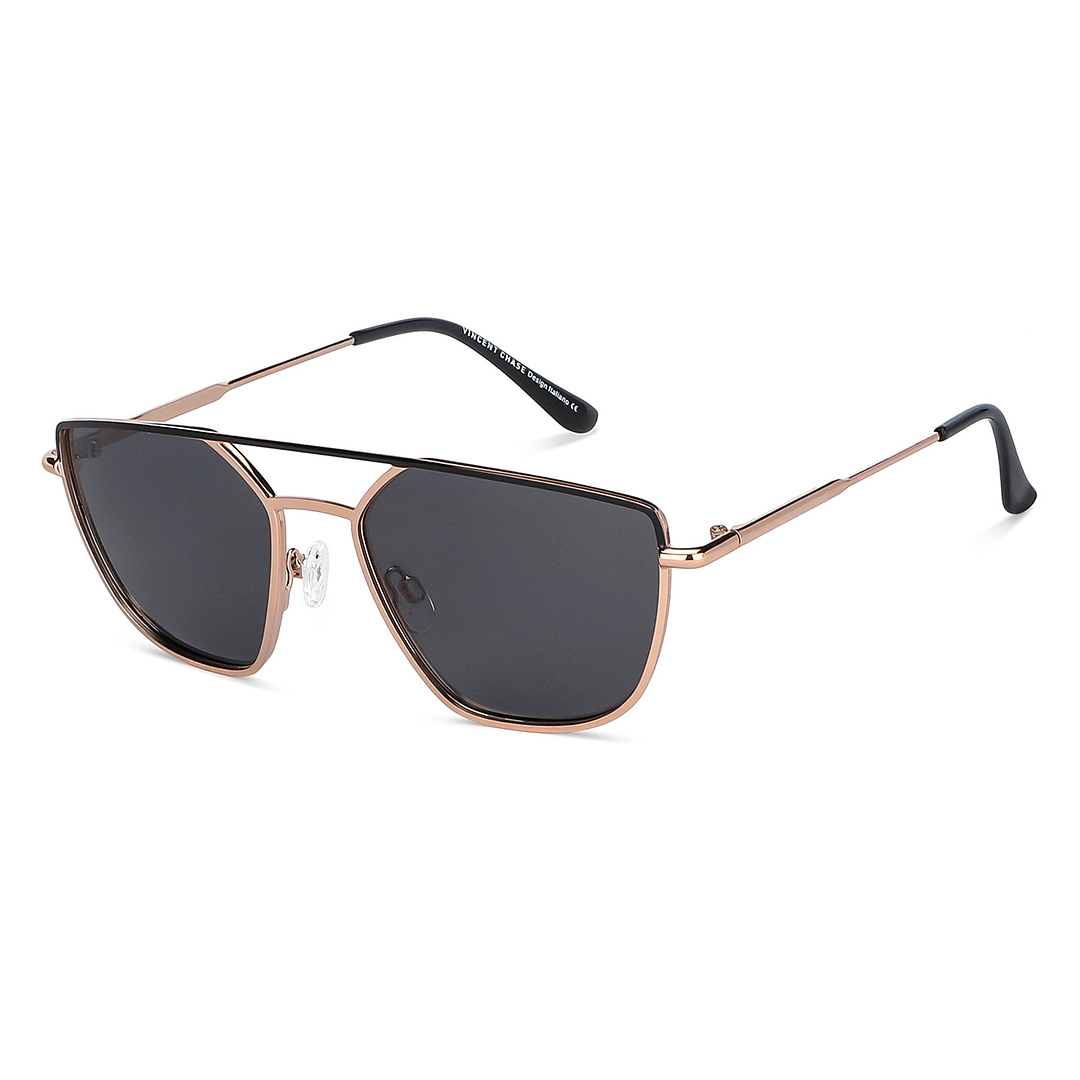 Grey Black Full Rim Rectangle Vincent Chase METAL SUN VC S13976