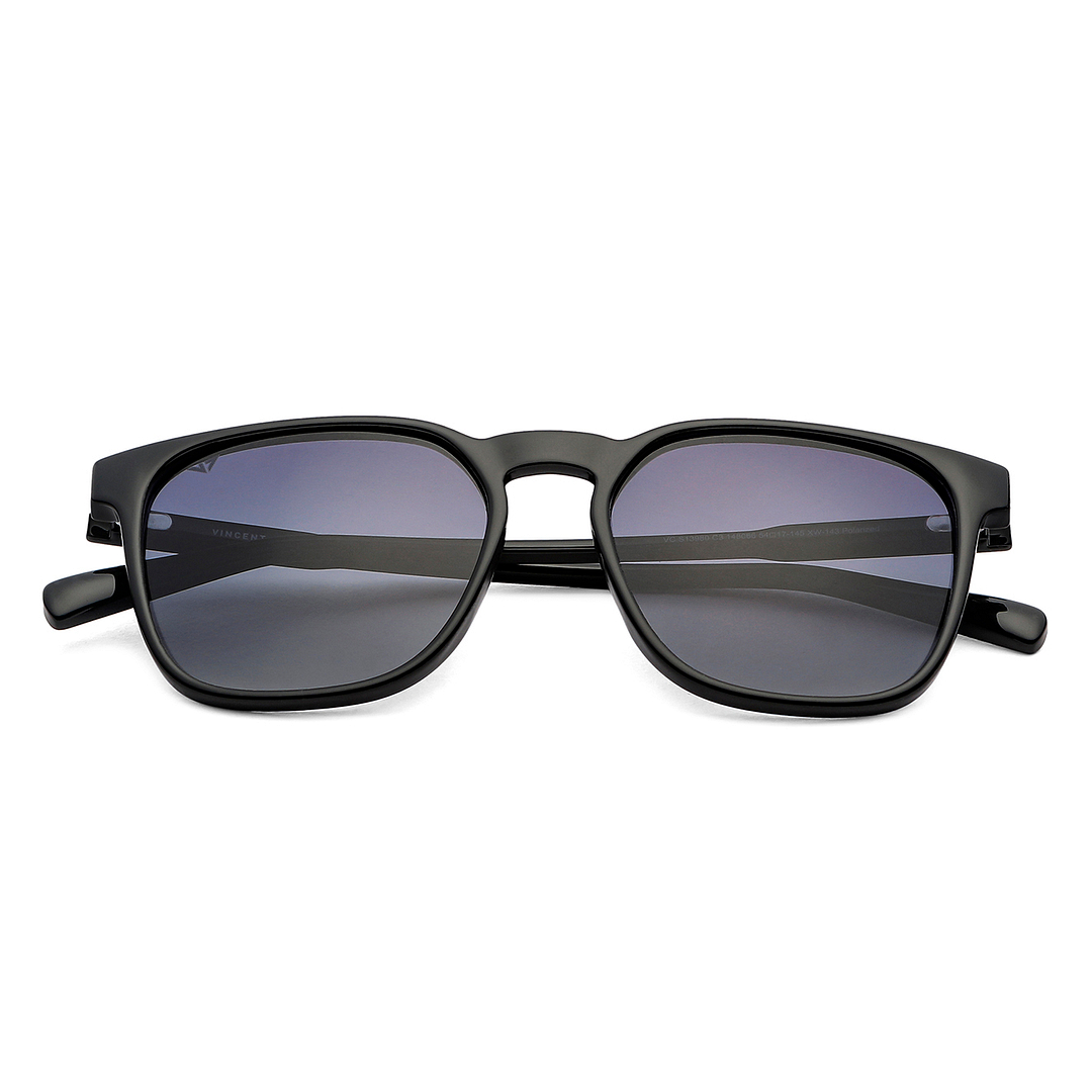 Vincent Chase Polarized Black Full Rim Square left side
