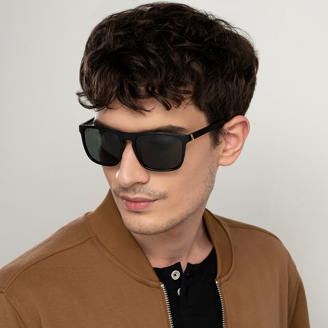 Vincent Chase Polarized Black Full Rim Square right side