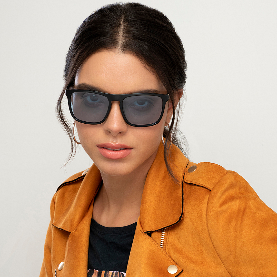 Vincent Chase Polarized Black Full Rim Square left side