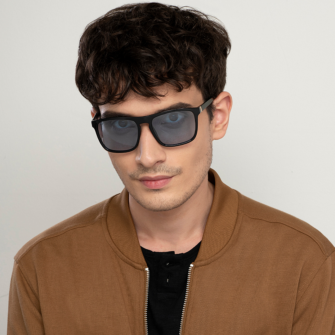 Vincent Chase Polarized Black Full Rim Square left side