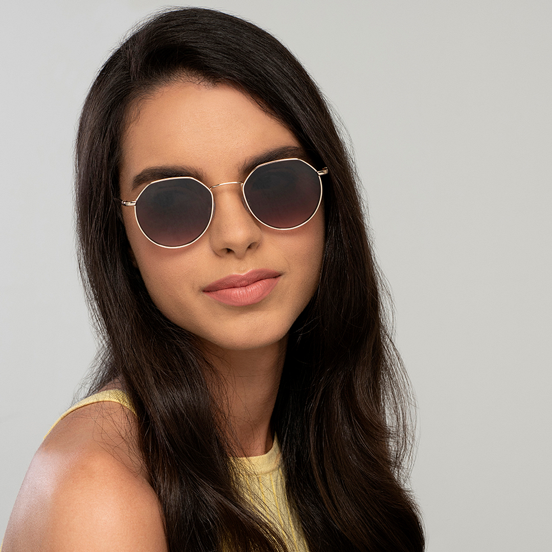 Vincent Chase Gold Full Rim Geometric left side