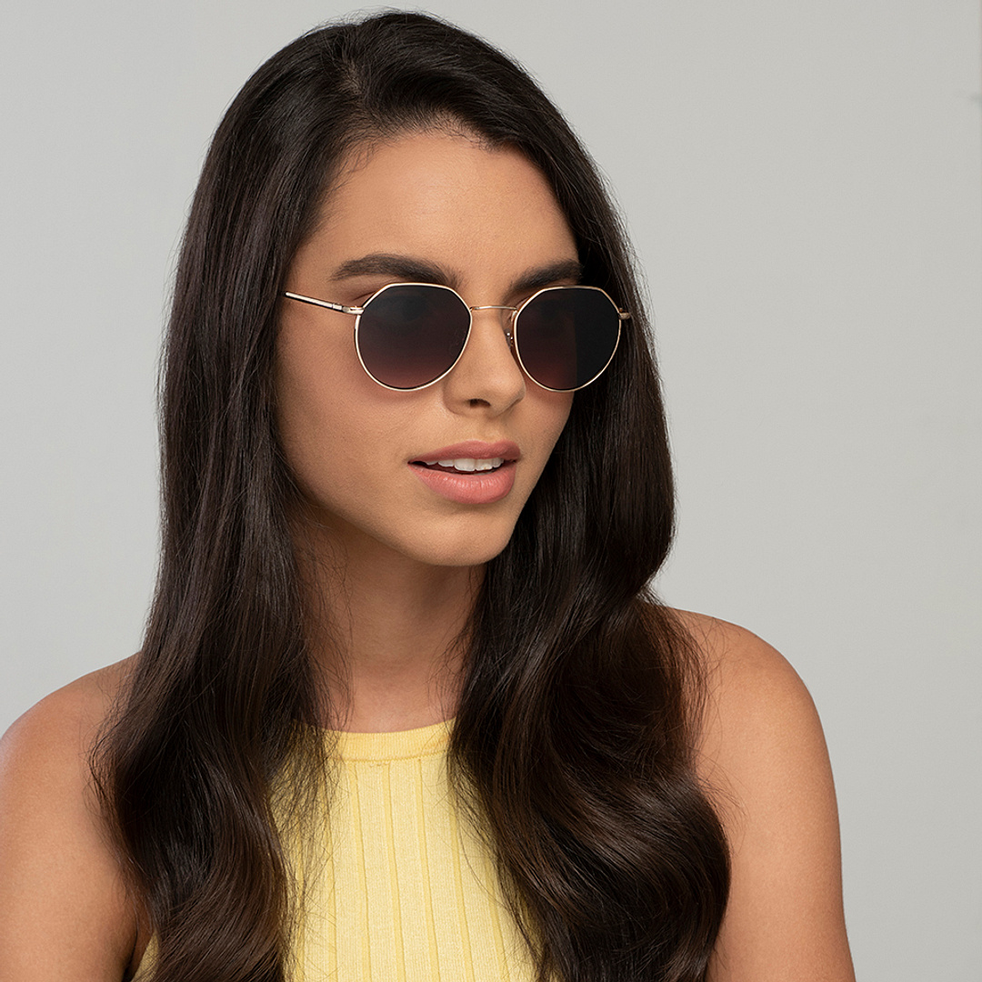 Vincent Chase Gold Full Rim Geometric right side