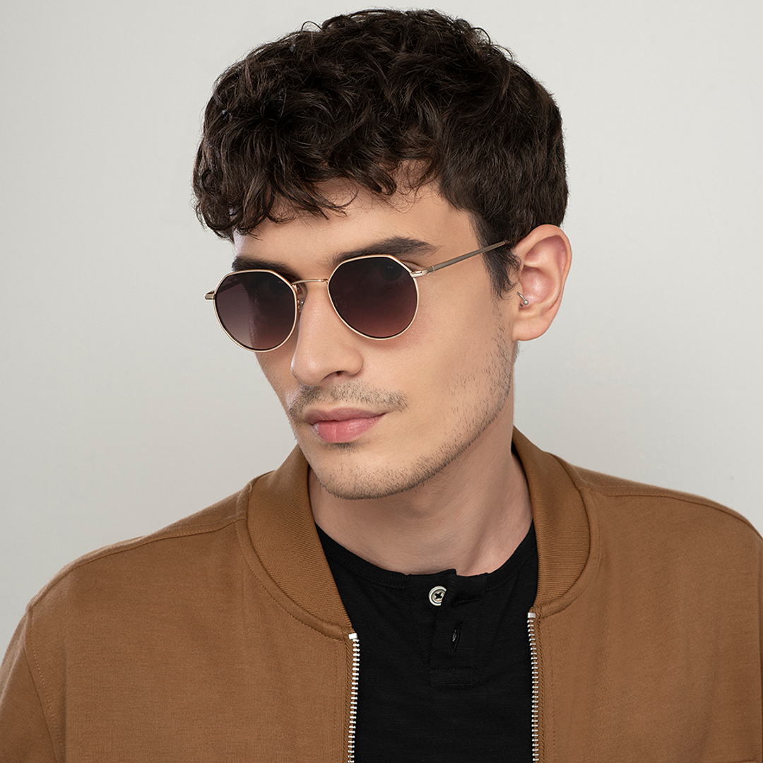 Vincent Chase Gold Full Rim Geometric right side