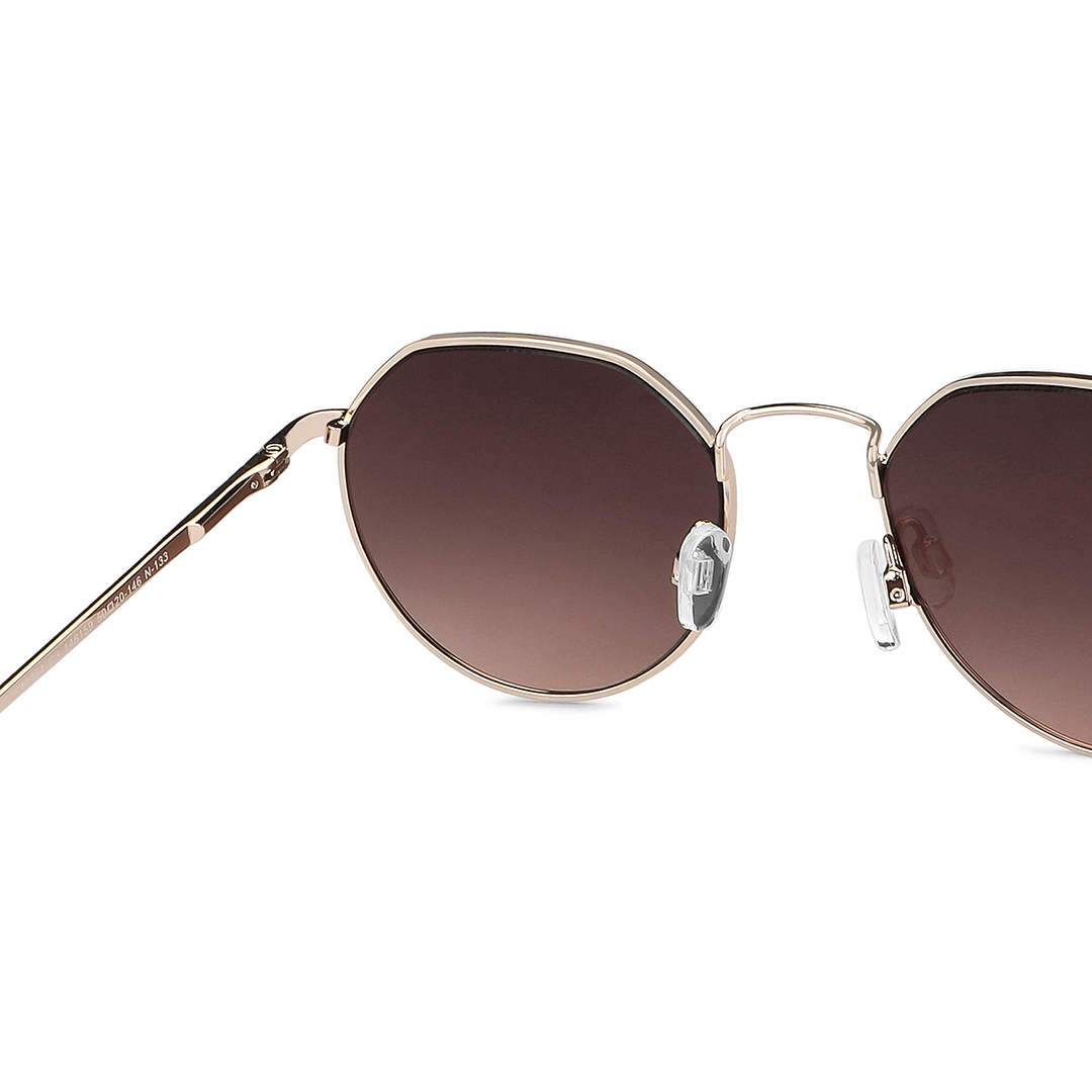 Vincent Chase Gold Full Rim Geometric right side