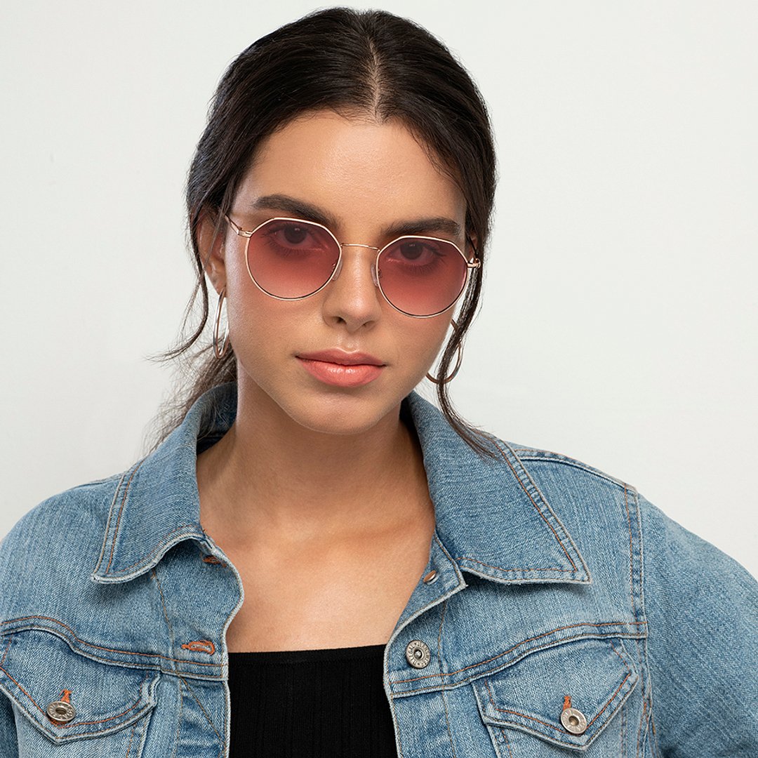 Vincent Chase Gold Full Rim Geometric right side