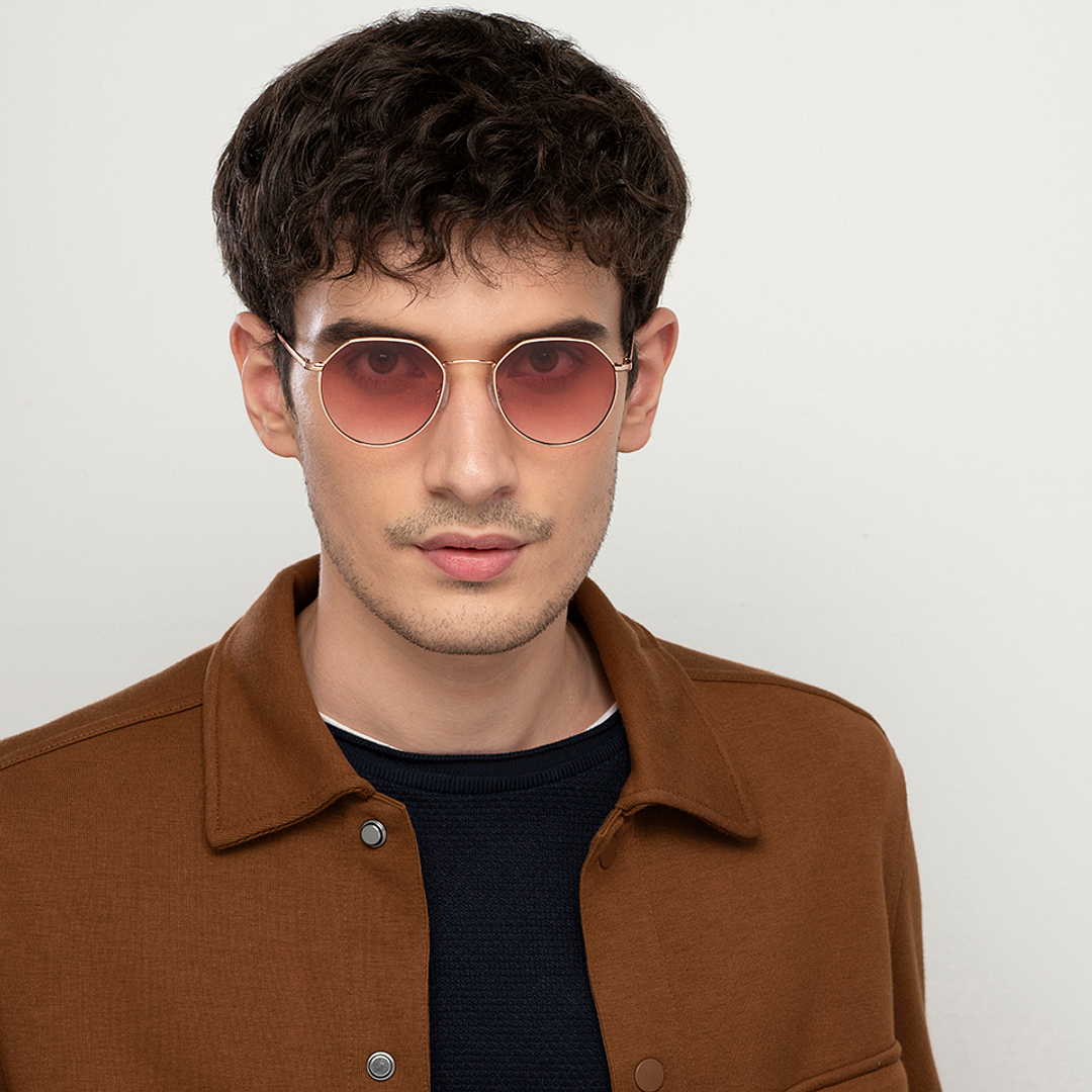 Vincent Chase Gold Full Rim Geometric left side