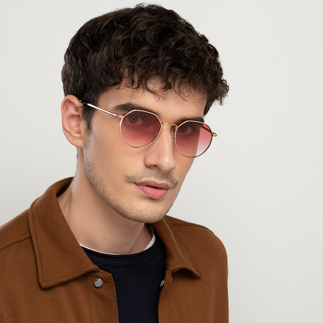 Vincent Chase Gold Full Rim Geometric right side