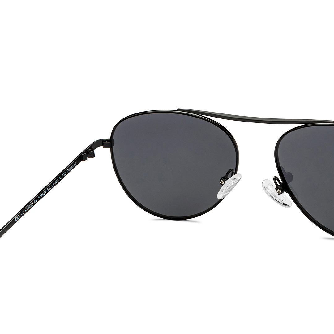 Vincent Chase Online Black Full Rim Aviator right side