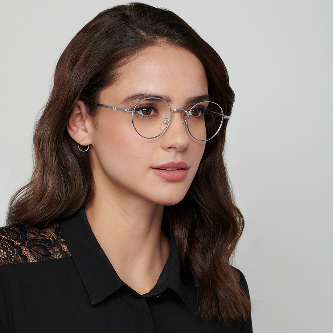 Vincent Chase Online Silver Full Rim Round left side