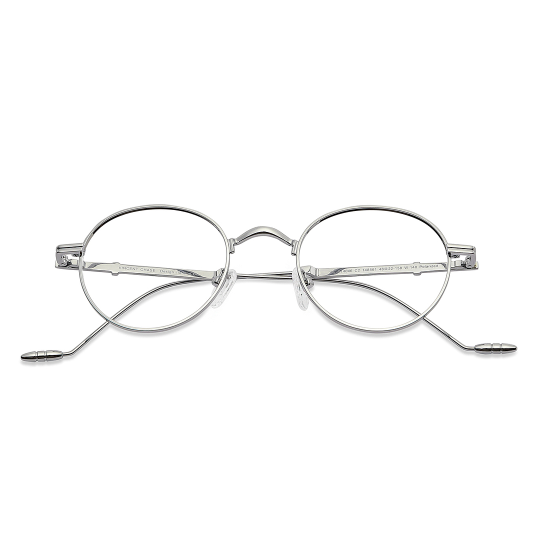 Vincent Chase Online Silver Full Rim Round left side