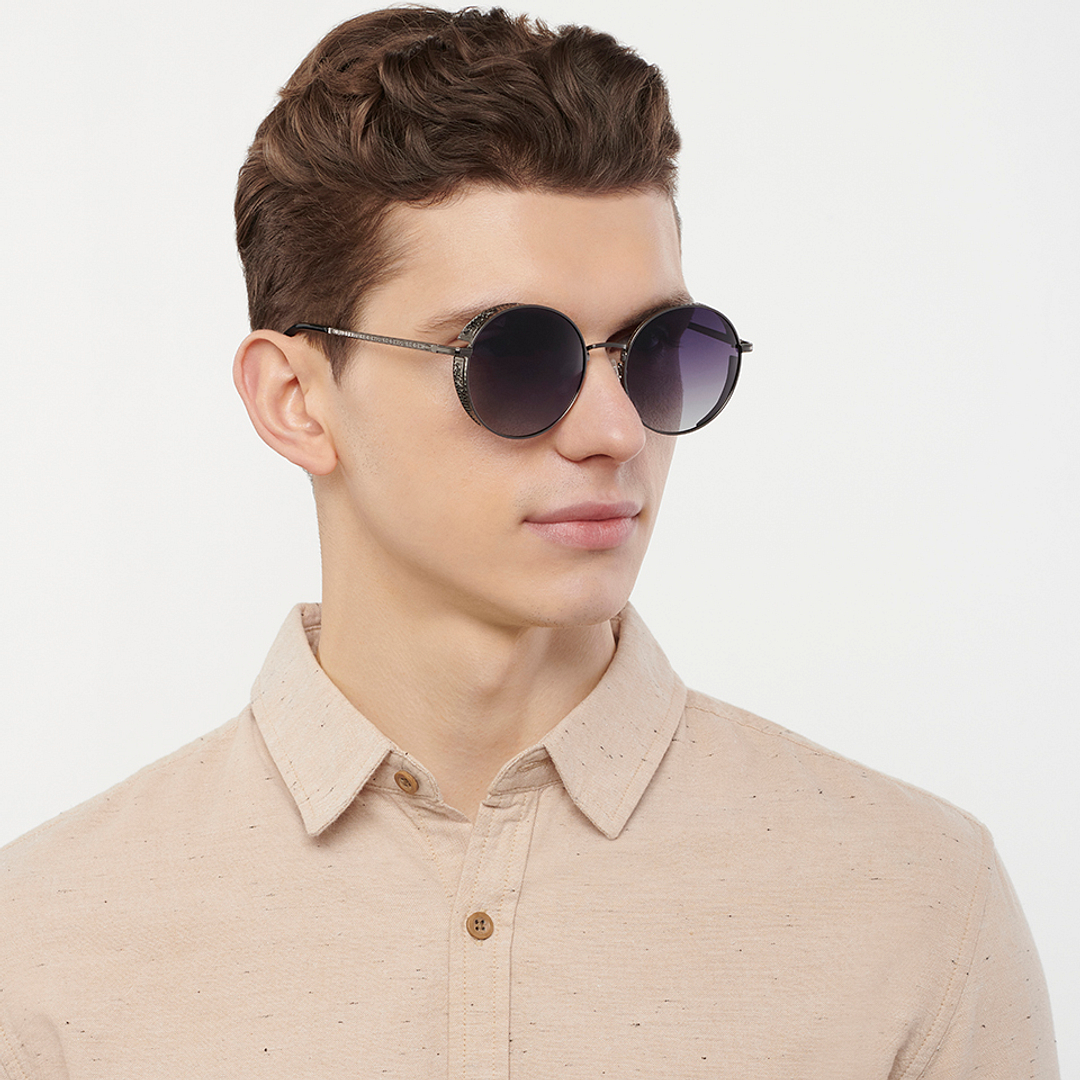 Vincent Chase Online Gunmetal Full Rim Round right side