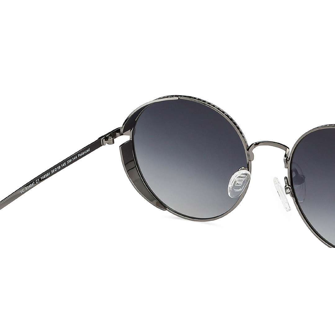 Vincent Chase Online Gunmetal Full Rim Round left side