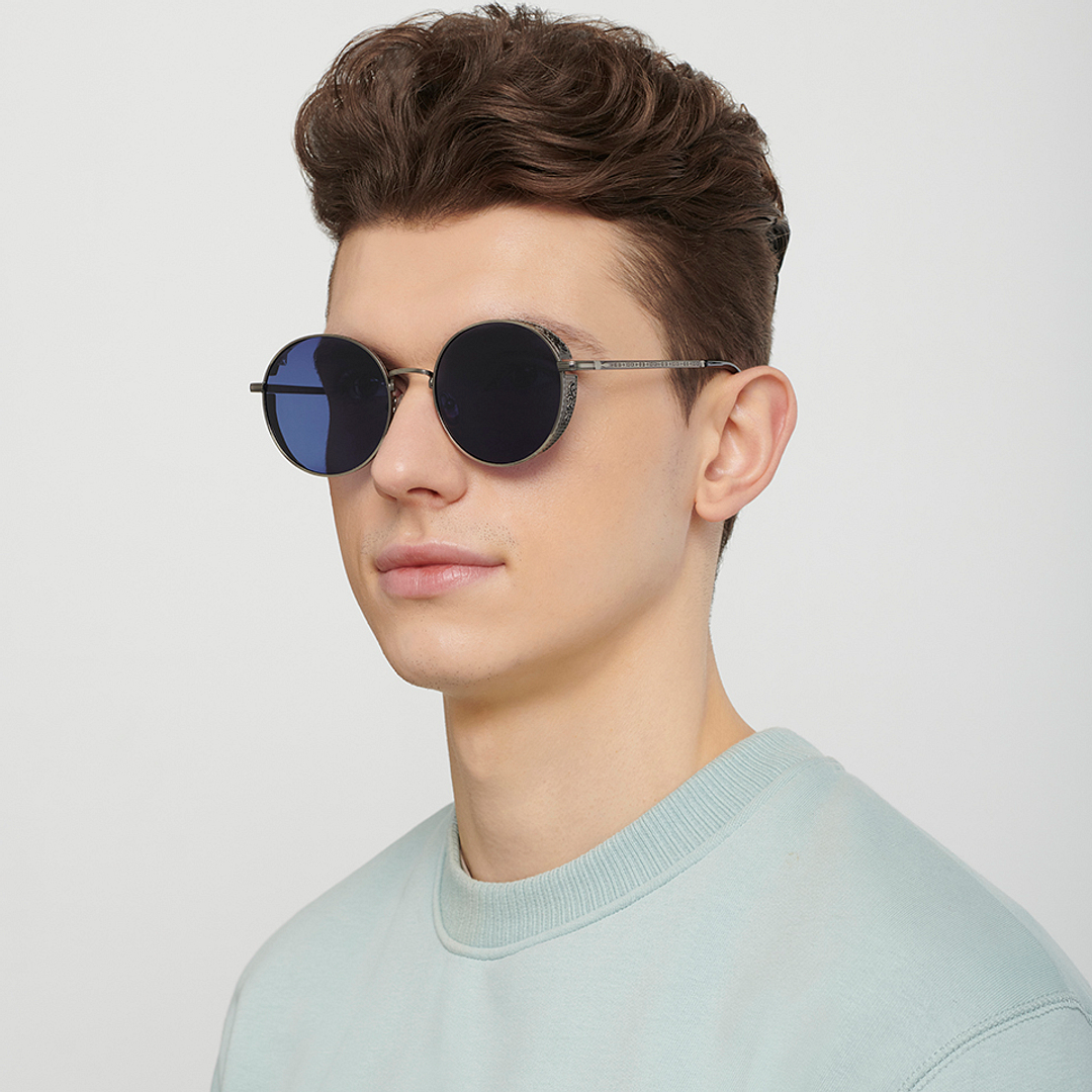Vincent Chase Online Gunmetal Full Rim Round right side