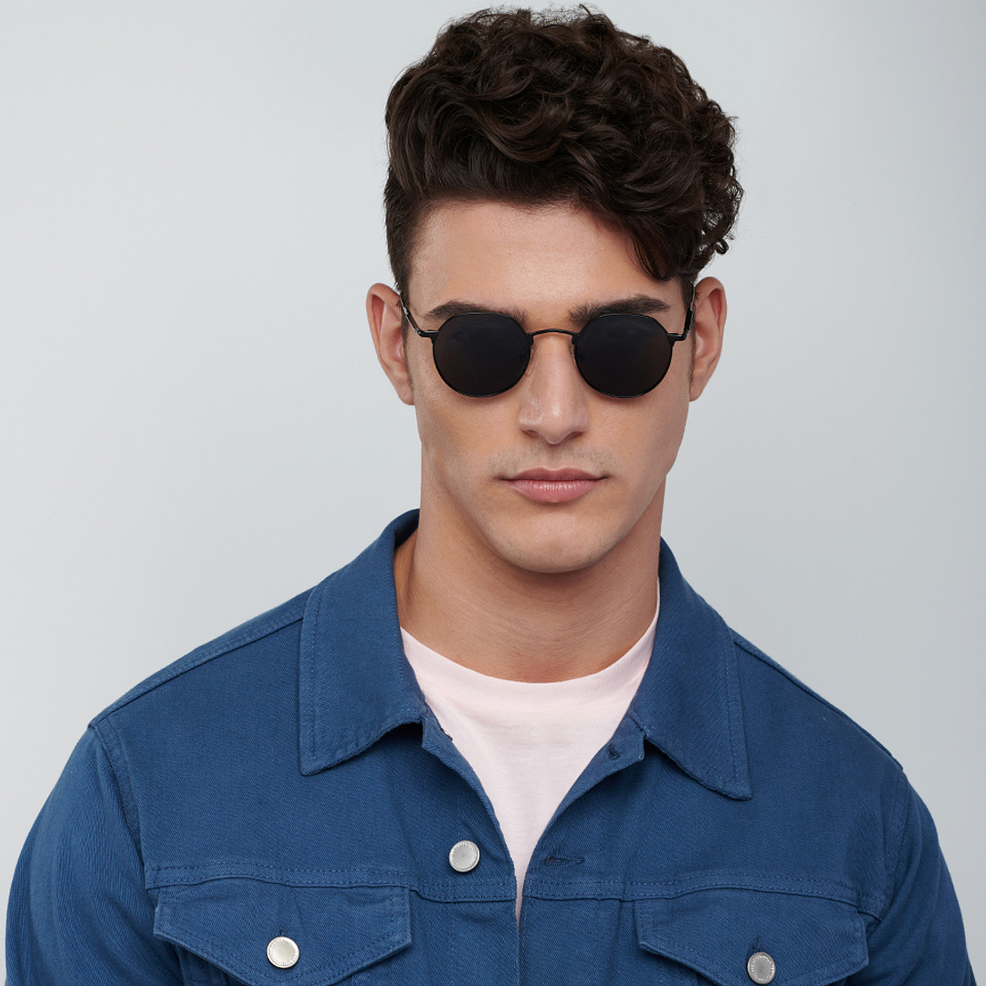 Vincent Chase Online Black Full Rim Round left side