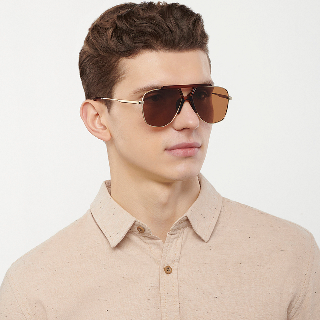 Vincent Chase Online Gold Full Rim Aviator right side