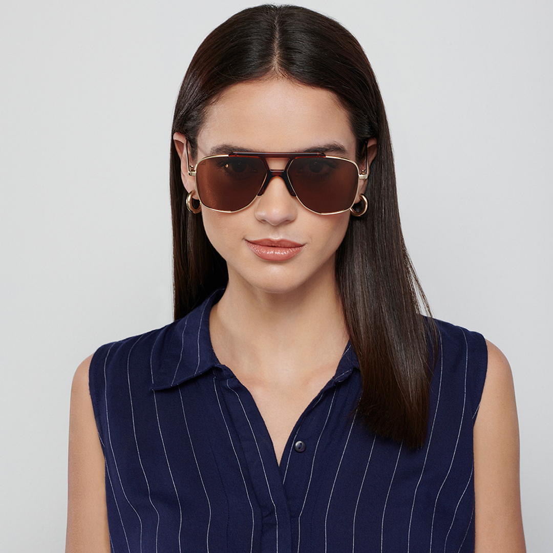 Vincent Chase Online Gold Full Rim Aviator right side