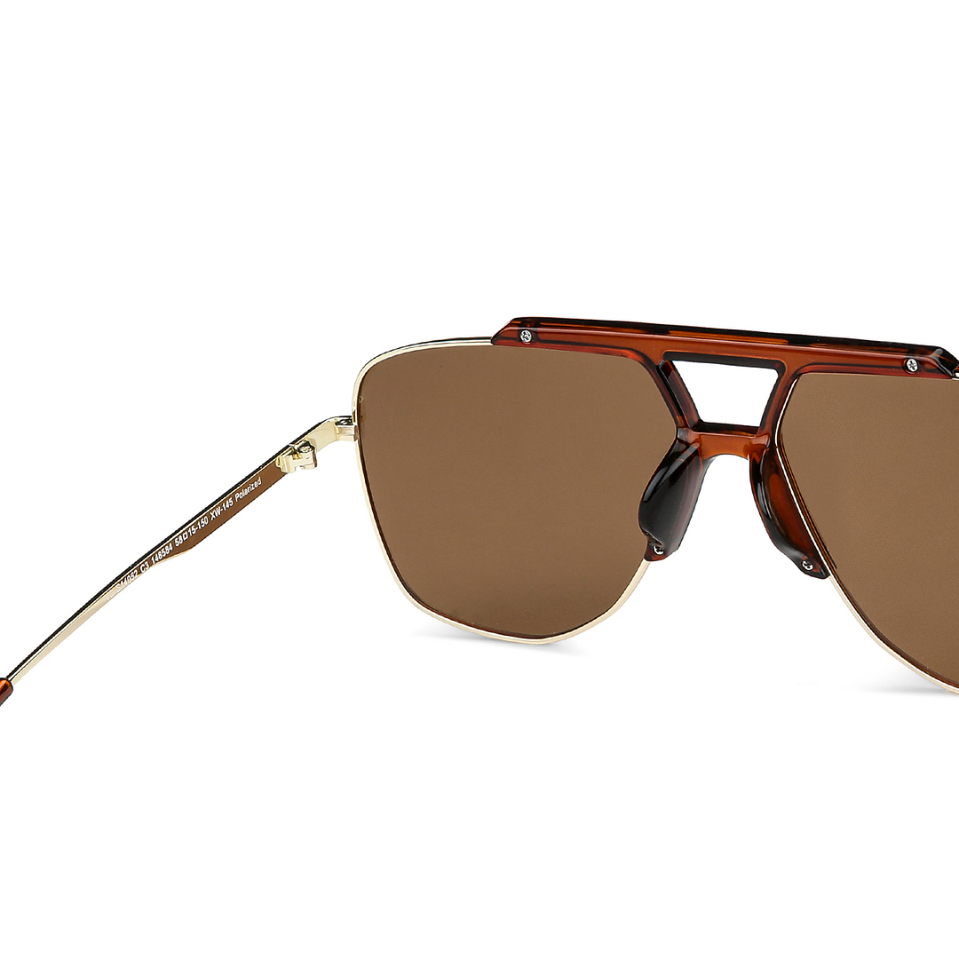 Vincent Chase Online Gold Full Rim Aviator left side