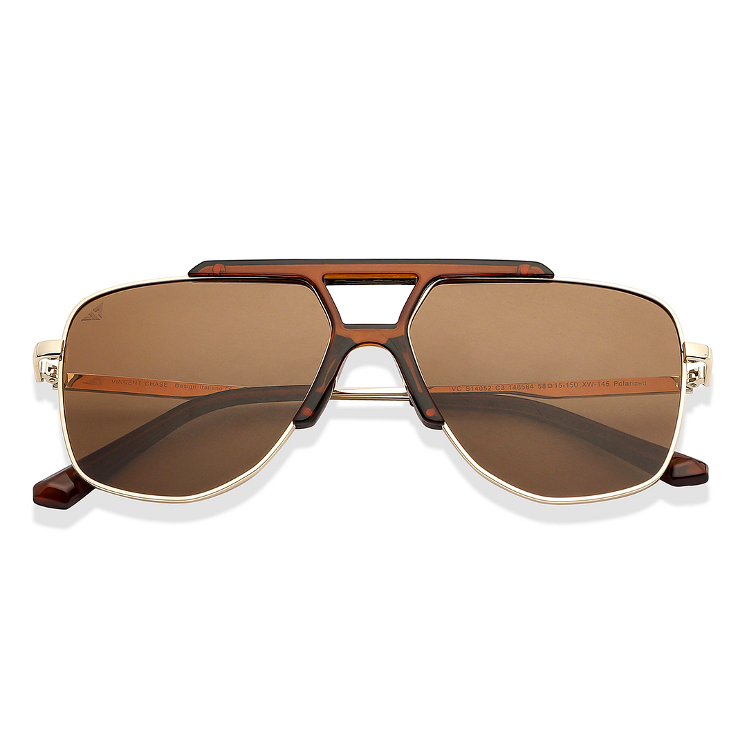 Vincent Chase Online Gold Full Rim Aviator right side