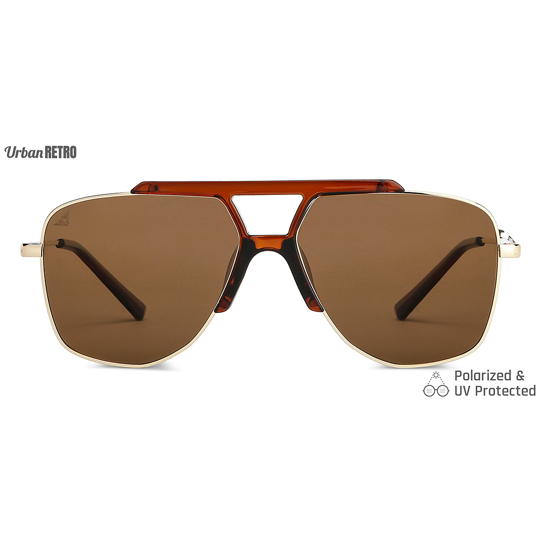 Vincent Chase Online Gold Full Rim Aviator left side