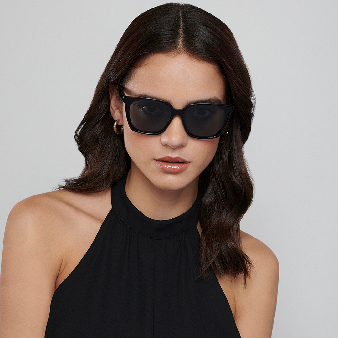 Vincent Chase Polarized Black Full Rim Square left side