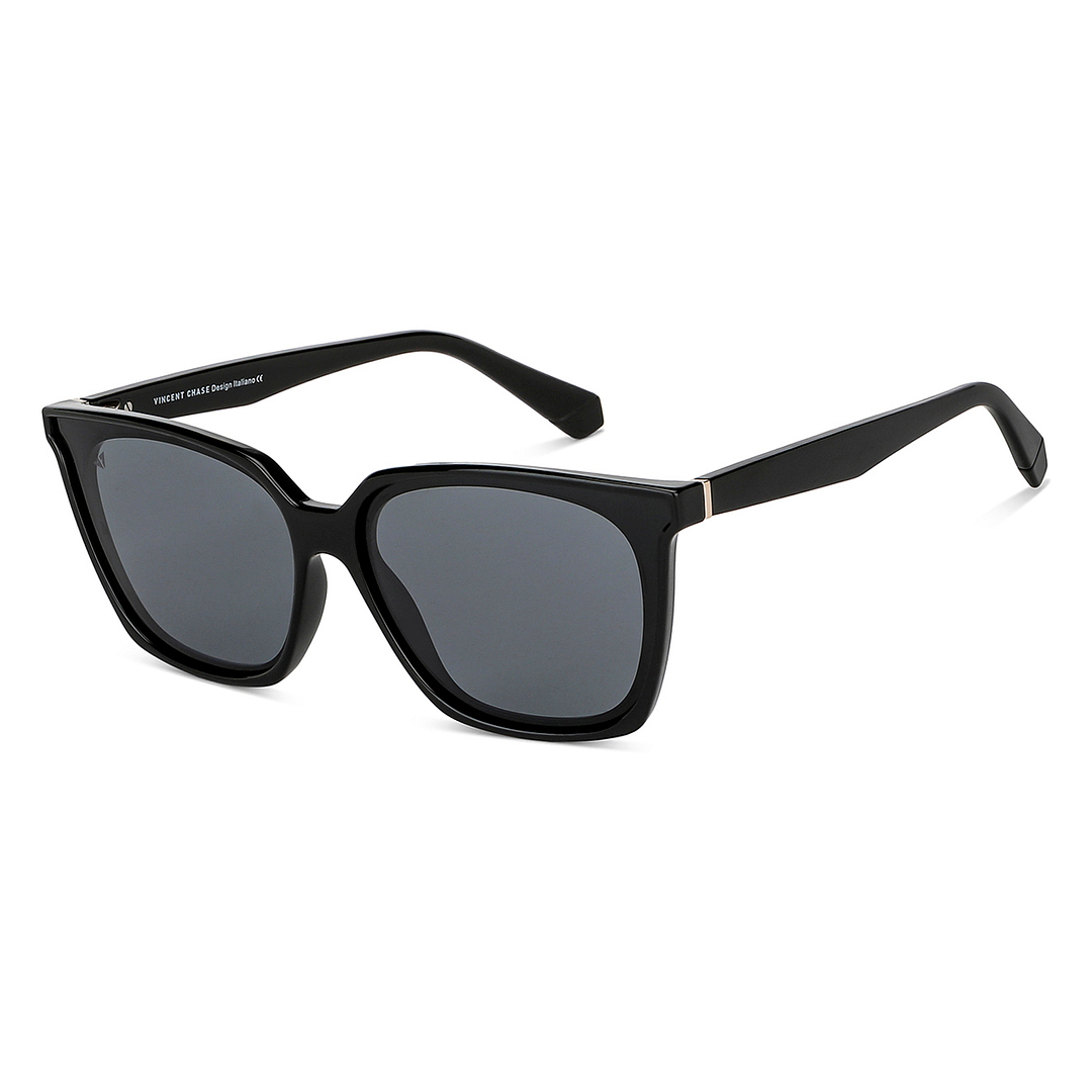 Vincent Chase Polarized Black Full Rim Square left side