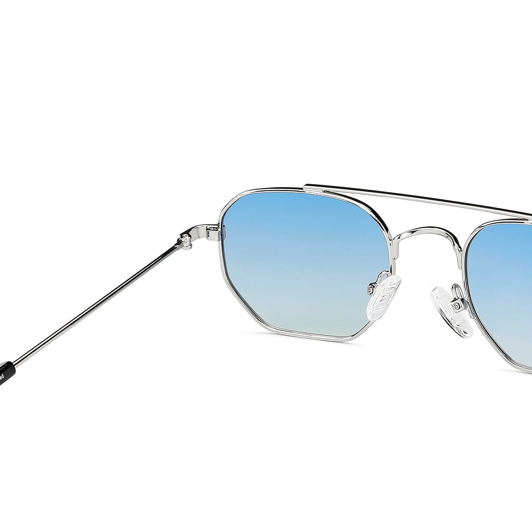 Vincent Chase Polarized Silver Full Rim Geometric left side