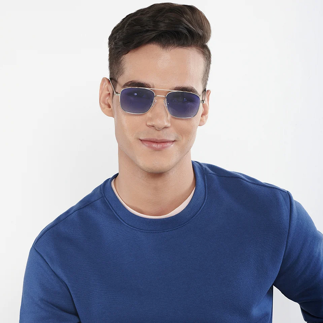 Vincent Chase Polarized Silver Full Rim Rectangle right side