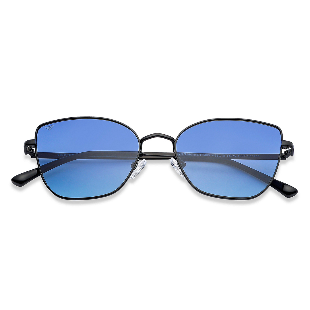 Vincent Chase Polarized Black Full Rim Cat Eye left side
